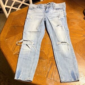 Eunina Sky Blue Ripped Skinny Jeans